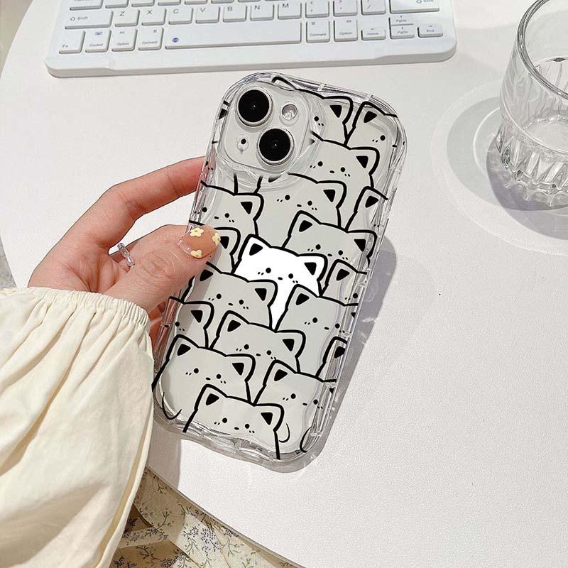 Cute Creative Music Cat Case for OPPO Reno 13F 12F 11F 13 12 11 8 Pro 5G 7 4G 5 6 Lite A57 A58 A77 A78 A79 5G A38 A18 Wave Cover