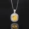 Jewelry High Carbon Diamond Ice Flower Cut Colored Diamond Copper Inlaid Light Luxury Pendant 1 Set 0 * 12