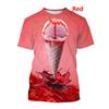 Colorful Ice Cream 3D Printed Top Casual Short Sleeve T-shirt for Adults Summer Plus Size Men's T-shirt