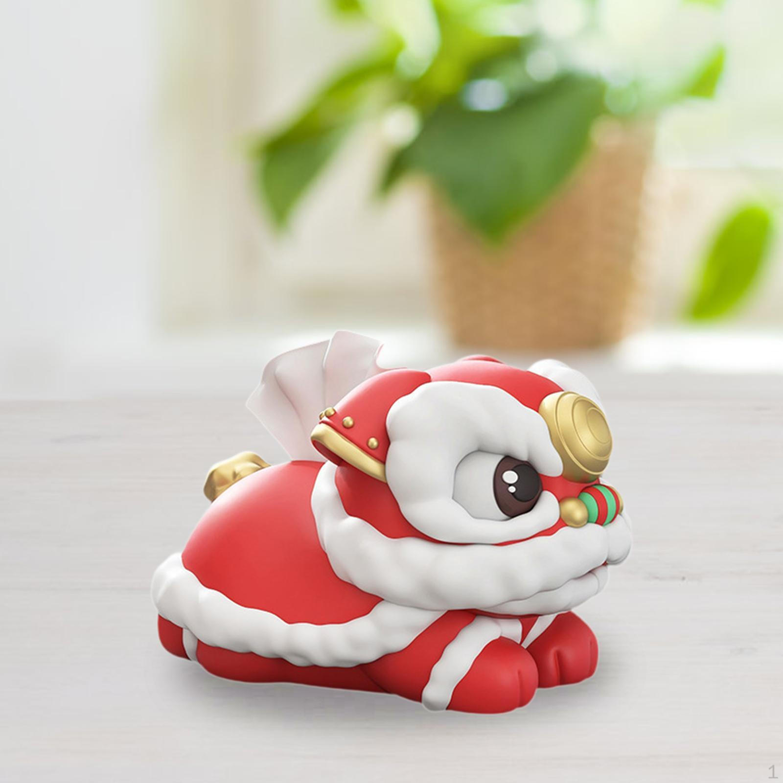 

Chinese Lion Figurine Tissue Box Cover Dispenser for Restaurant, Office, Household, Car
