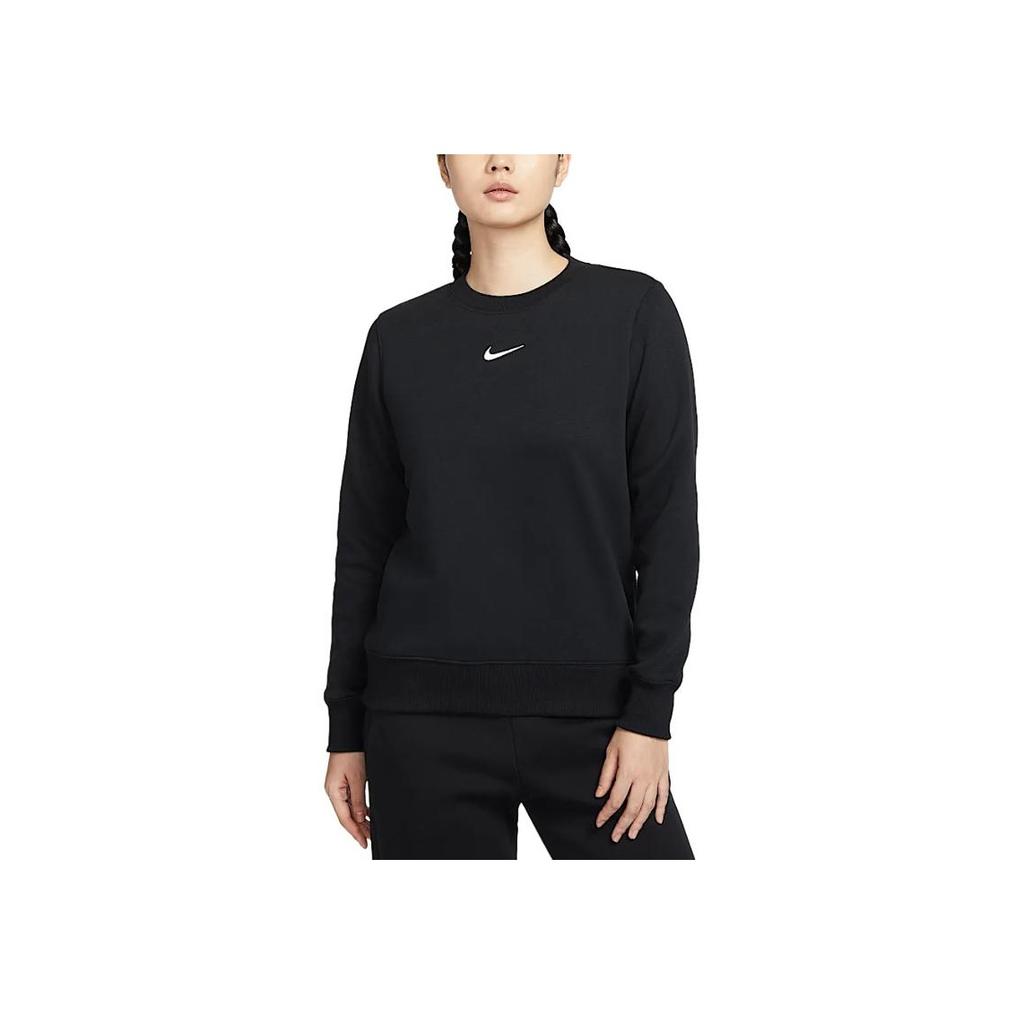 Nike Sportswear Phoenix Fleece Crewneck Sweatshirt Women Sweatshirt Black Sail-White DQ5752-010