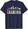 Grammy Gifts Women Wildflower Floral Design Grammy T-Shirt Women's Fashion Nana Gigi Grandma Tees Yaya Mimi Mother's Day Clothes