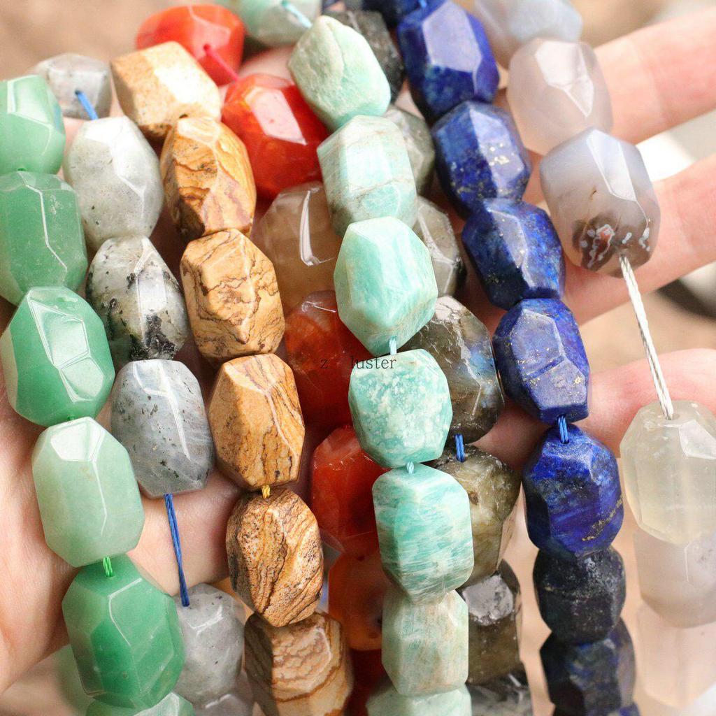 Imported Raw Tourmaline, Amethyst, and White Crystal Faceted Beads for DIY Bracelet Accessories