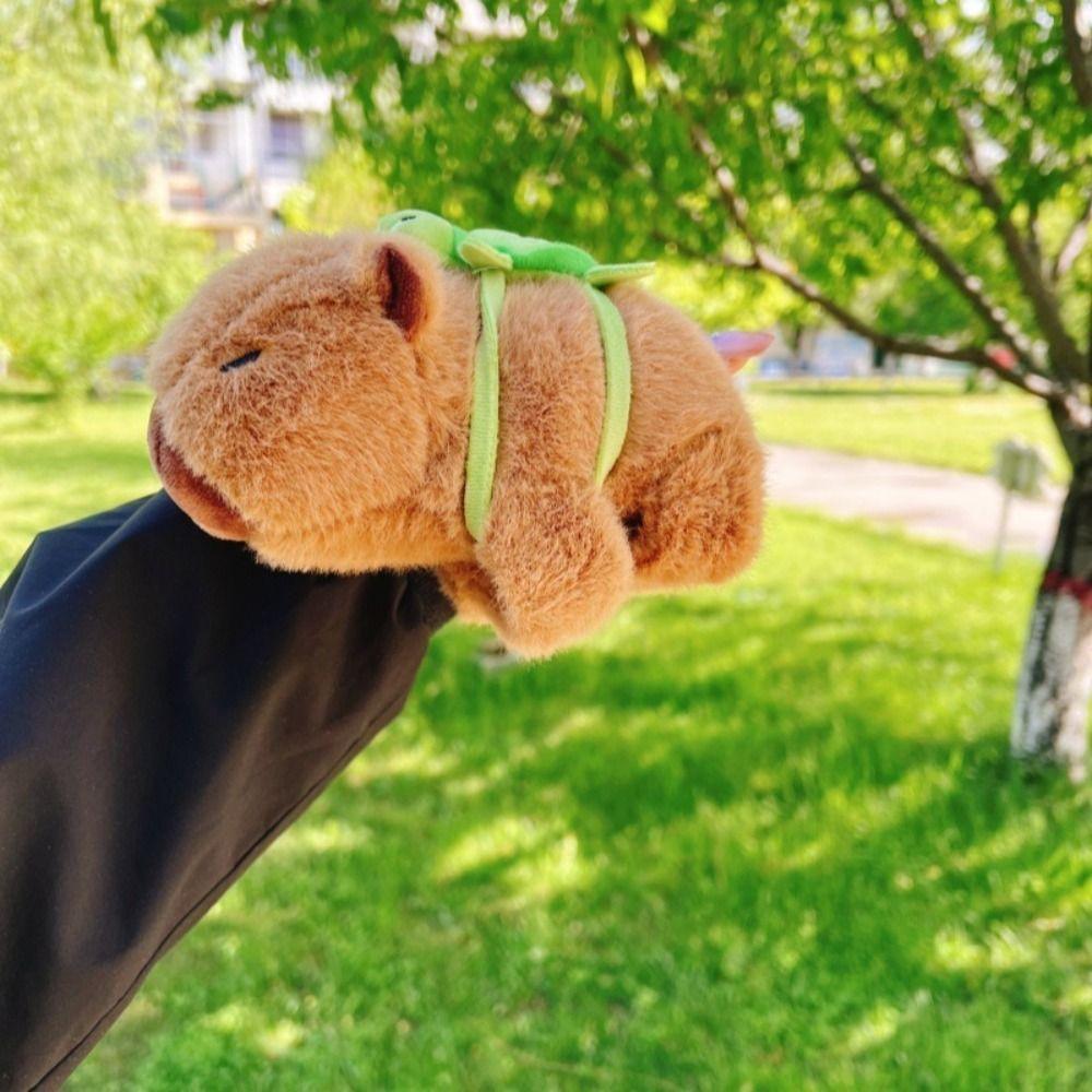 Discover Intime Women's Capybara Rodent Slap Bracelet Series Wrist Style Cute Slap Bracelet Soft Simulation Capybara Wrist Band Home Decor