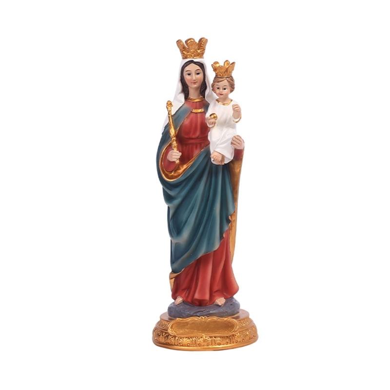 Mary Statue 8 Inch Catholic Blessed Mother Mary Holding Jesus Baby Statue Catholic Gift Resin Figurines for Religious 1
