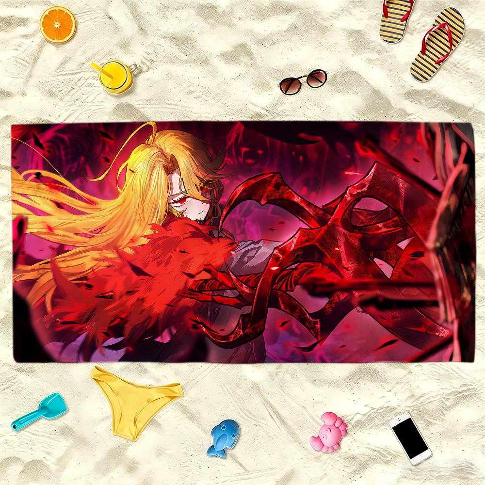 Game L-Limbus C-Company Towel Soft Lightweight Anti-Sand Large Beach Towel Quick-Drying Bath Sports Family