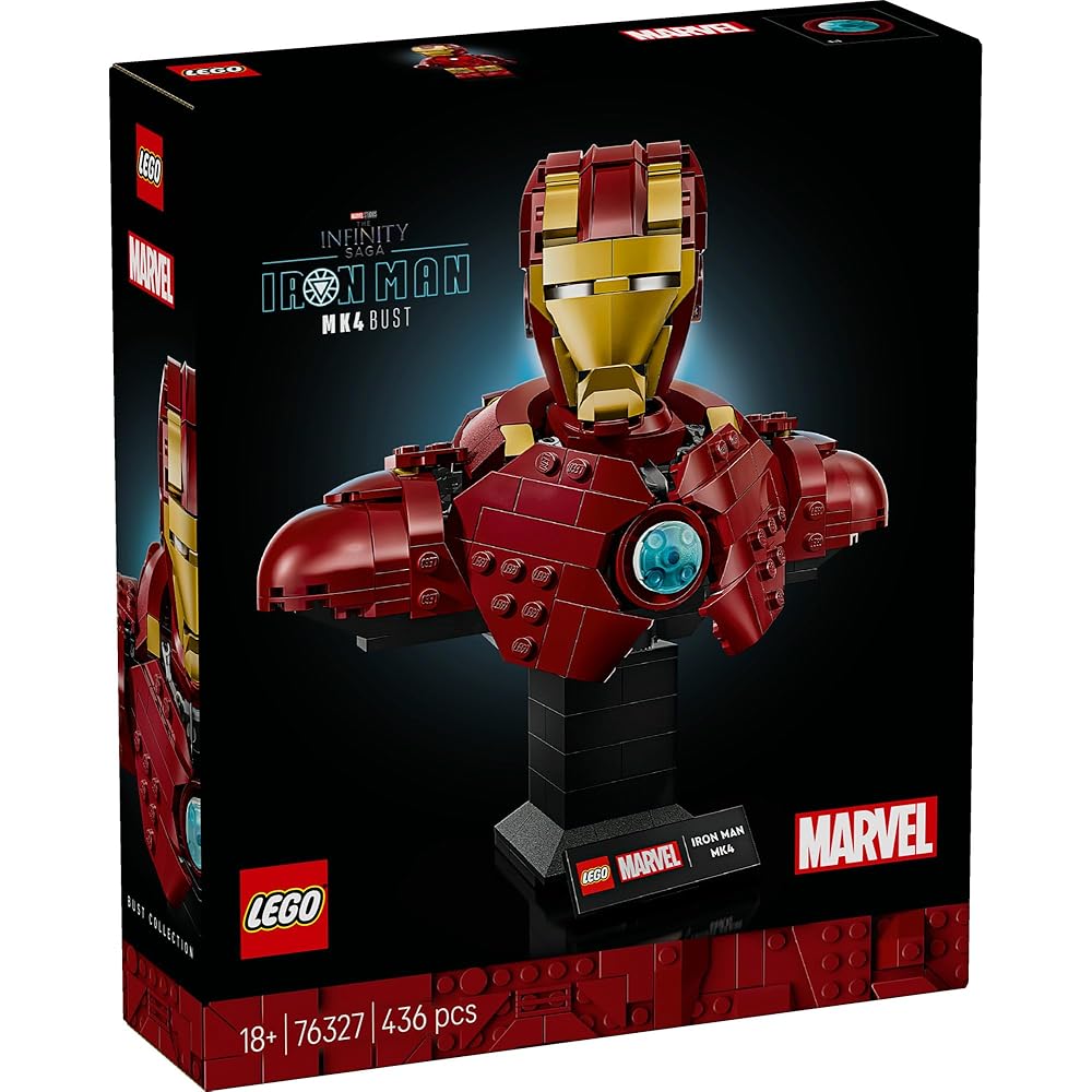 LEGO Marvel Iron Man MK4 Bust Toy Figure Building Blocks for Adults and Kids 76327