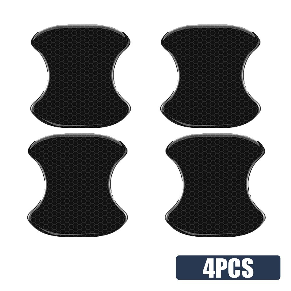 4pcs Car Handle Protection Strip Car Bowl Decorative Protective Stickers Car Door Anti Scratch Stickers Auto Exterior Accessorie