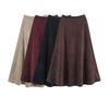 Kaslead New Women Clothes Western Style Fashion Elastic Waist Big Hem Umbrella Skirt Skirt Long Dress