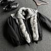 2025 Unisex American Style Faux Two-Piece Mountain Wolf Throne Jacket - Winter Warm Double Layer Shearling Collar Coat