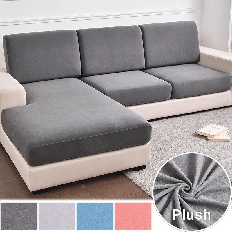 1PC Elastic Sofa Seat  Cushion Cover Living Room Sofa Slipcover For Pet Kids L-shaped Combination Chaise Removable Home Decor