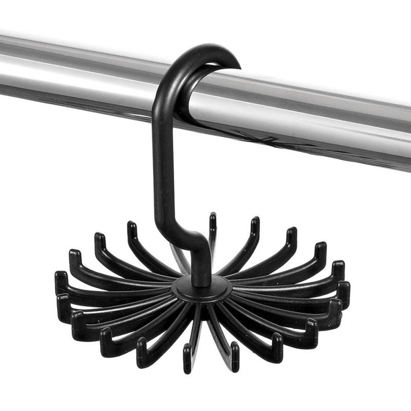 360 Rotating Tie Rack Adjustable Tie Hanger Holds 20 Neck Ties Organizer Men