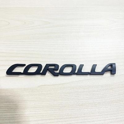 1Pc 3D Glossy Black Silver Letters For Corolla Trunk Emblem Badge Stickers Car Accessories Modified Car Sticker FH5