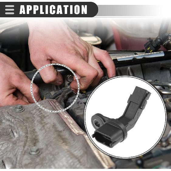 Motoforti Camshaft Position Sensor, for Mercedes-Benz C300 CLA250 GLC300 E300, Plastic, 2709050600, Black