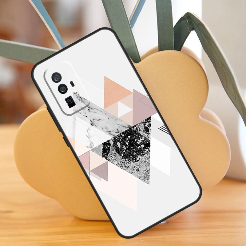 Geometric Marble Case For POCO F6 Pro X6 X5 X3 F3 F5 M6 M5s Xiaomi 13T Pro 11T 12T 12 13 Lite 14 Ultra Cover