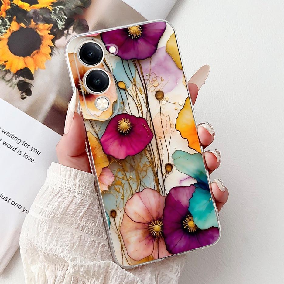 For Vivo Y04 4G Case V2430 Cute Cat White Lion King Painted Cover Soft Slim Phone Case For Vivo Y29s Y 29 s VivoY04 Fundas Coque