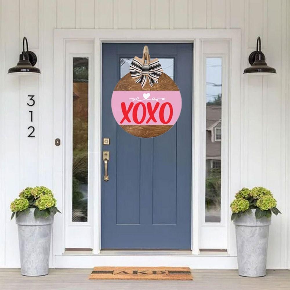 Happy Romantic Atmosphere Valentine's Day Hanging Ornaments  Porch Signs Outdoor Large