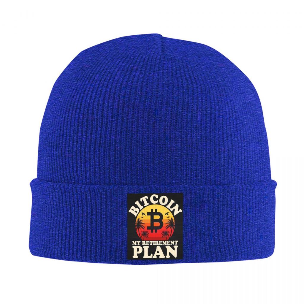 Bitcoin BTC Crypto Currency Warm Knitted Cap Winter Knit Bonnet Hat Skullies Beanies Hip Hop Caps for Unisex