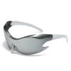 Non-polarized Classic Fashion Punk Women Alien Mirror Integrated Design Future Technology Sense Sunglasses Sunscreen Men Eyeglasses