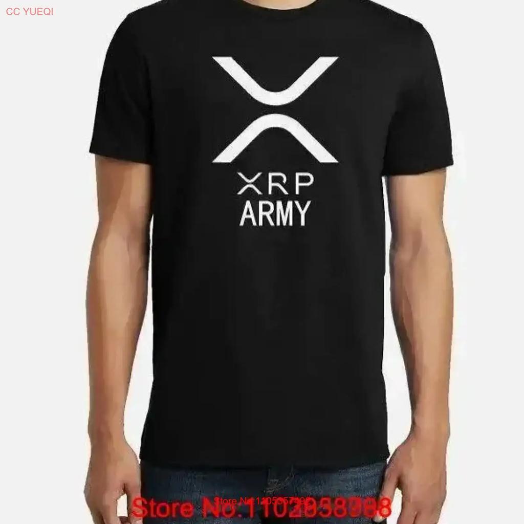 Xrp Army T Shirt Coin Crypto Currency Moonshot Ripple Vintage Homme Designer Clothes Streetwear Stretched Unisex