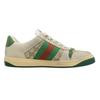 Gucci Screener Leather GG Enameled Aged Lace-up Low Fashion Board Shoes Men's