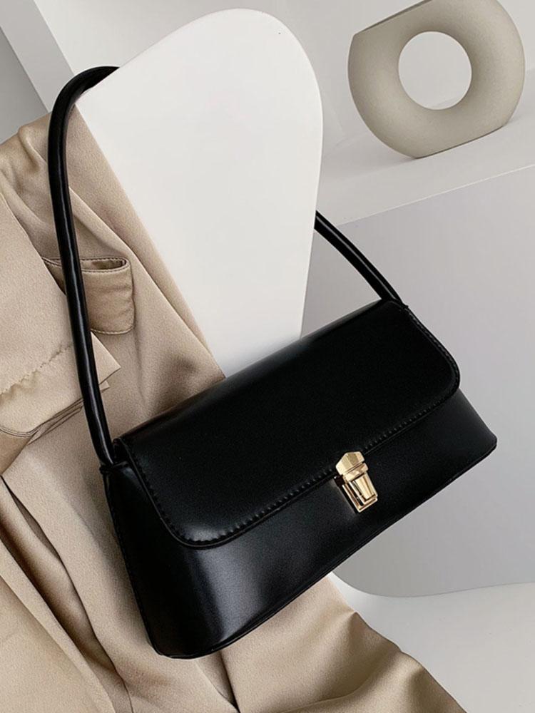 Retro Underarm Bag For Women 2024 Popular New Korean Versatile Red Shoulder Bags Simple Solid Commuter Female Handbags For Work