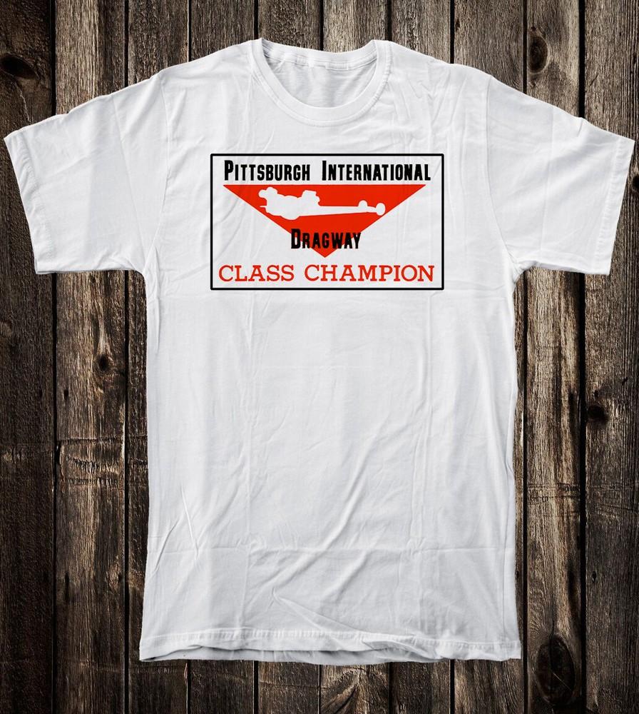

Retro Hot Rod Tee T Shirt Drag Race Racing Speed Shop Pittsburgh Intl. Dragway 4XL