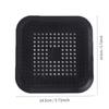 2Pcs Practical TPR Drain Hair Catcher Easy to Install Grey&Black Drain Stopper Durable Square Shower Drain Cover Bathroom