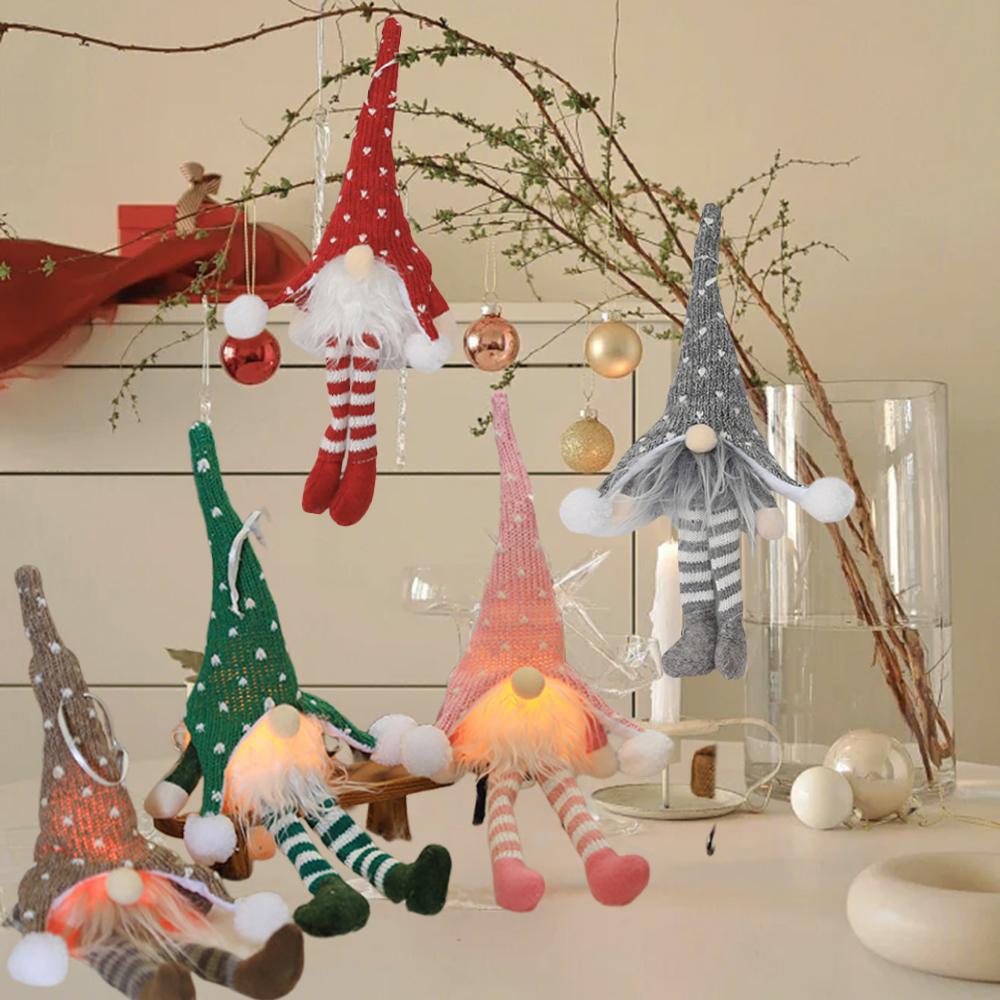 Christmas Glowing Doll, Faceless Beard Doll, Christmas Decoration, 1pc Christmas Ornament with Lights, Christmas Tree Decoration