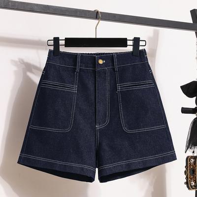 DIMANAF Letnie Szorty Jeansowe Plus Size Damskie Podstawowe Spodnie Luźne Elastyczne Cienkie Niebieskie Spodnie Casualowe 5XL Maxi