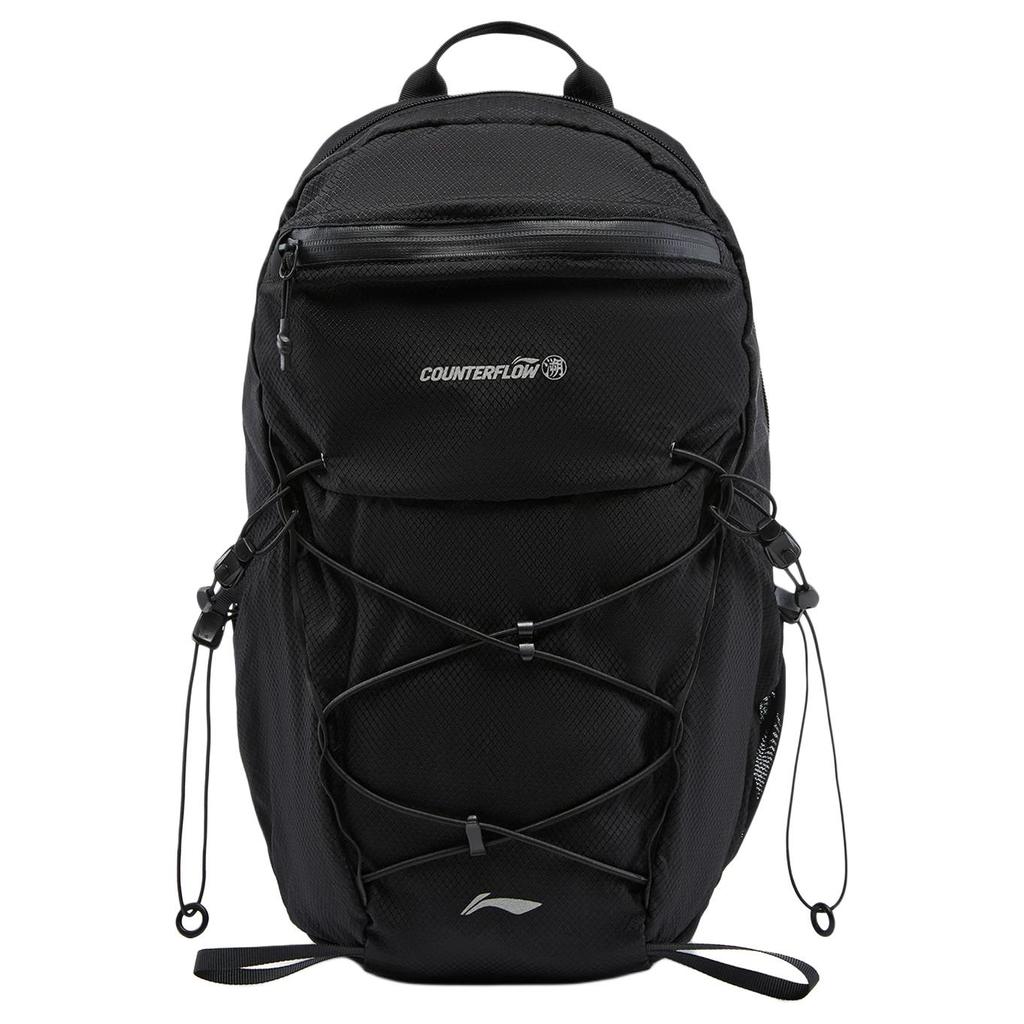 New LiNing CF Tracing Outdoor Collection Polyamide Backpack Unisex Black ABDV335-1