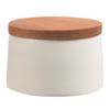 Ceramic Tea Canister with Bamboo Lid Airtight Tea Herb Storage Jar 20g Capacity Spice Box Case Organizer for Coffee Beans Cosmetics