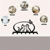 Kissing Cat Key Hooks Set 7 Hooks Rustproof Wall Mounted Organizer for Keys Towels Kitchen Decorative Home Storage