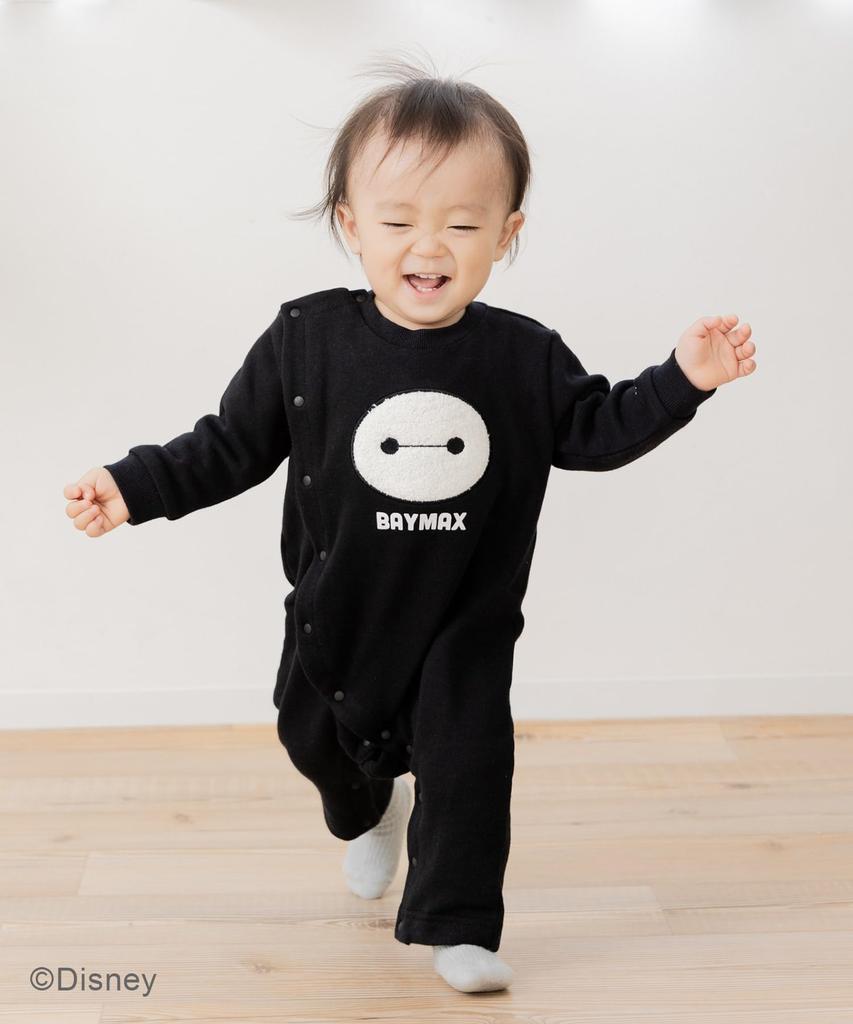[chil2] Baymax Coverall Romper, Long Sleeve, Newborn Baby Clothes, Boys' Fleece, Disney Sagara Embroidery, 94650181-80BK