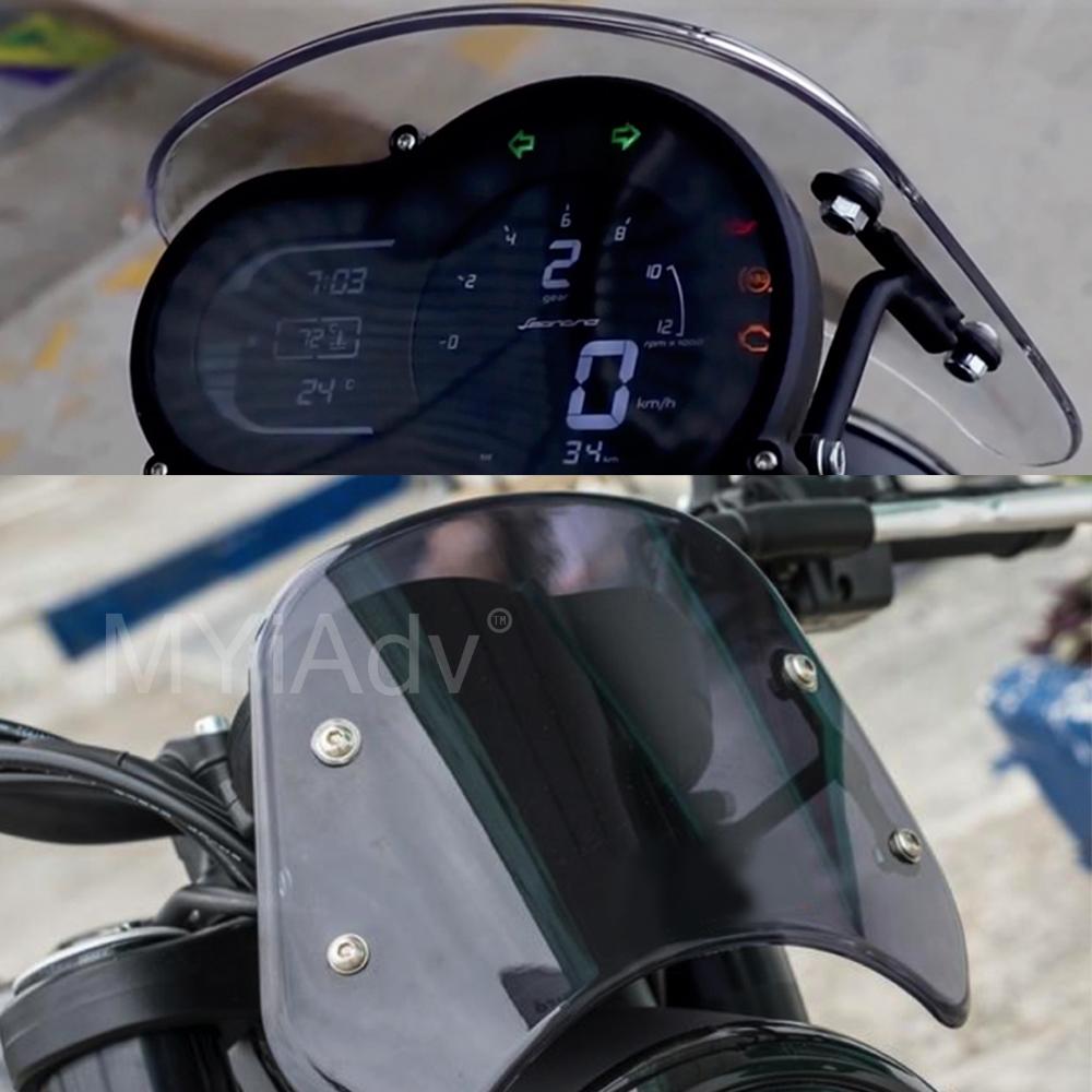 For Benelli Leoncino 500 Leoncino500 Front Fairing Accessories Motorcycle Windshield Windscreen With Brackets Wind Deflector