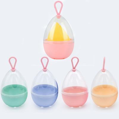 Leere transparente Puffs Trockenbox Aufbewahrungskoffer Tragbarer Schwammständer Kosmetik Eiförmiger Rack Makeup Blender Puffhalter