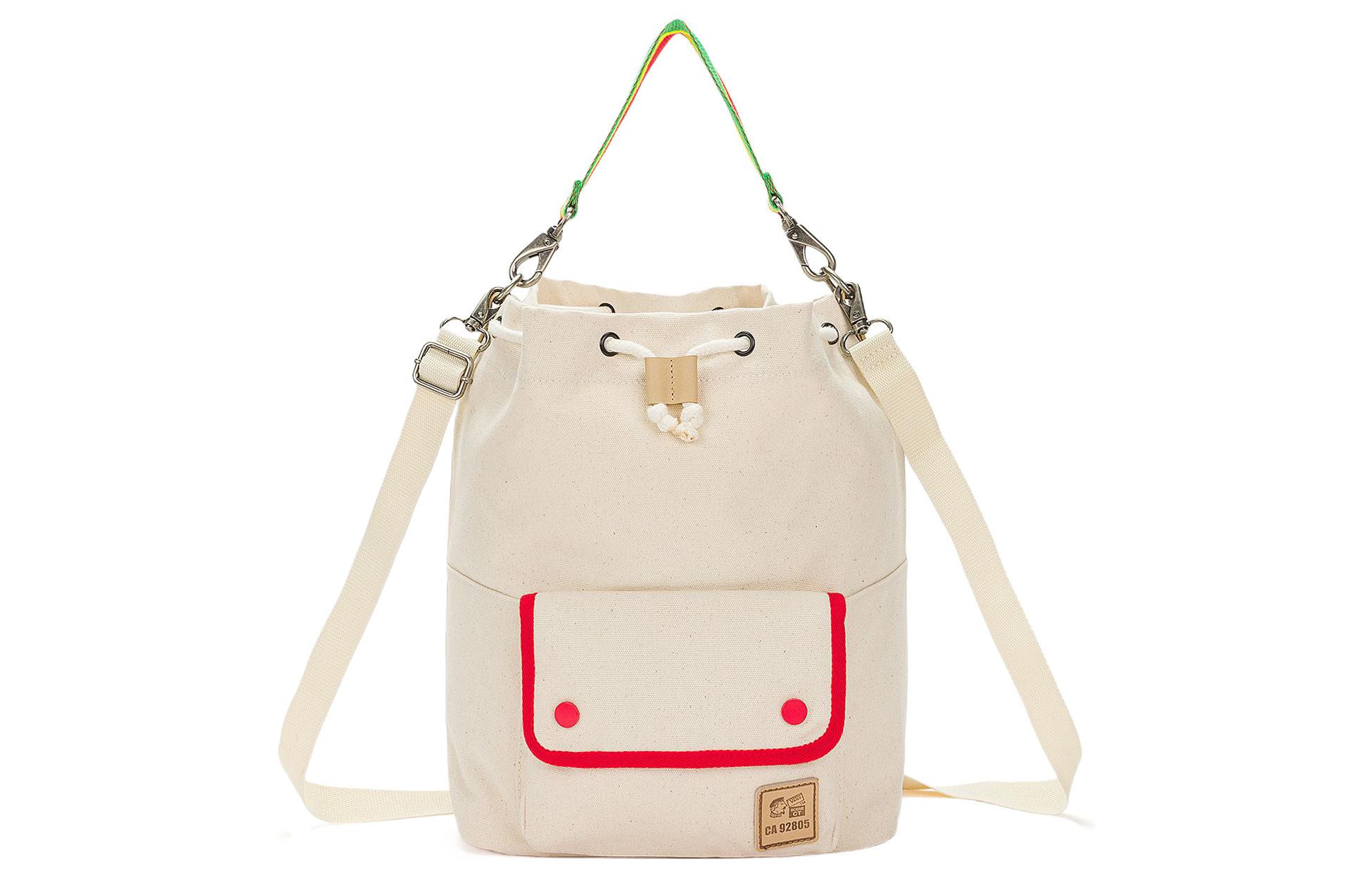 Vans Cotton Bucket Bag, Handbag, Shoulder Bag, Crossbody Bag Regular Women s Ecru VN0007AD7VJ