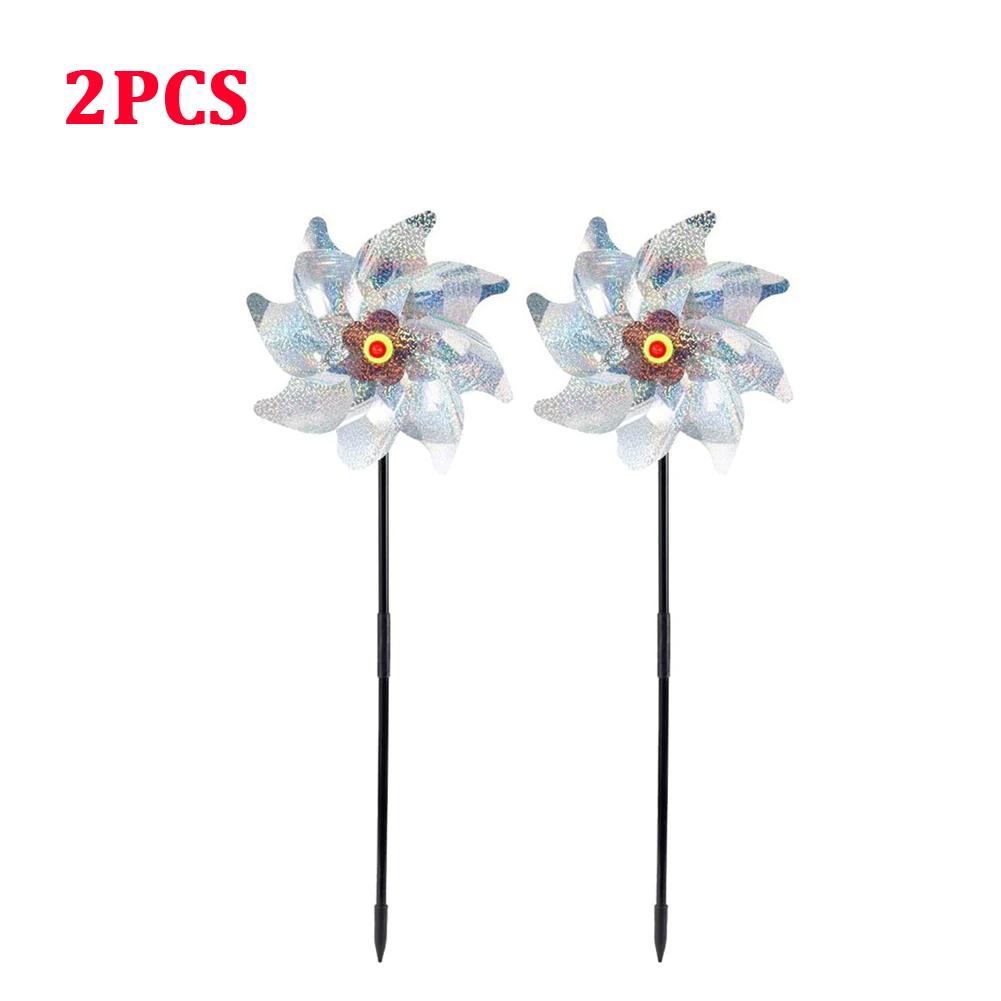 1-3pcs Bird Repeller Windmill Spinner 7/8 Leaves DIY Birds Deterrent Pinwheels for Outdoor Lawn Yard And Garden Home Decorations