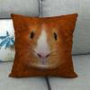 Realistic Animal Face Cushion Cover 2D Flat Print Cat Pig Orangutan Peach Skin Pillowcase For Sofa Living Room Home Decor 45X45