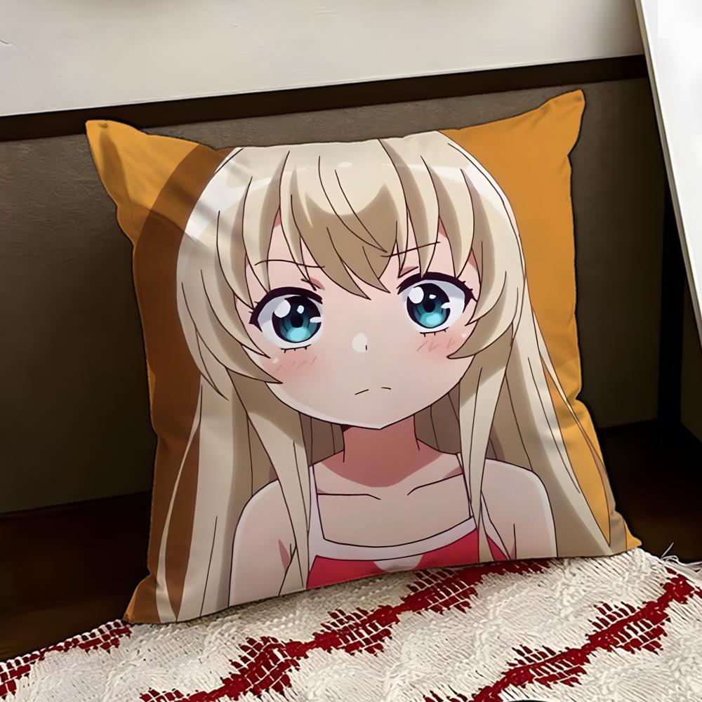 Uchi no Maid ga UUzasugiru Cushion Cover Reversible Soft Durable Pillow Cover Home Car MultiScene Use for Daily Comfort