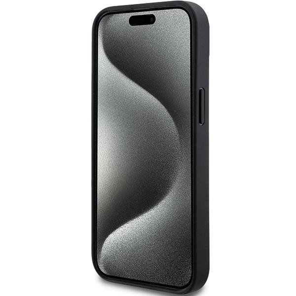 Dkny Dkhcp15Mprthslk Iphone 15 Plus /14 Plus 6.7 Czarny/Black Hardcase Leather Mono Stripe & Metal Logo