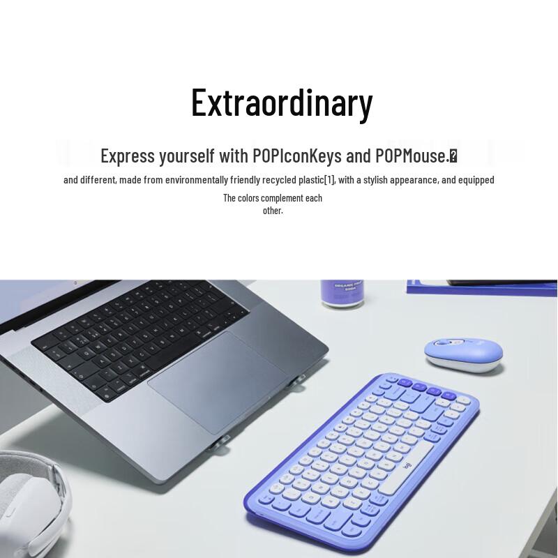Logitech POP ICON COMBO Wireless Bluetooth Keyboard and Mouse Combo