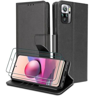 Smartphone Case - Redmi - Note 10S - Leather Effect - Magnetic Closure - Black