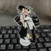 Gojo Satoru Geto Suguru Freizeit-Outfit Acryl-Ständer Anime-Charakter Desktop-Display Ornament Sammlerstück Geschenk für Fans