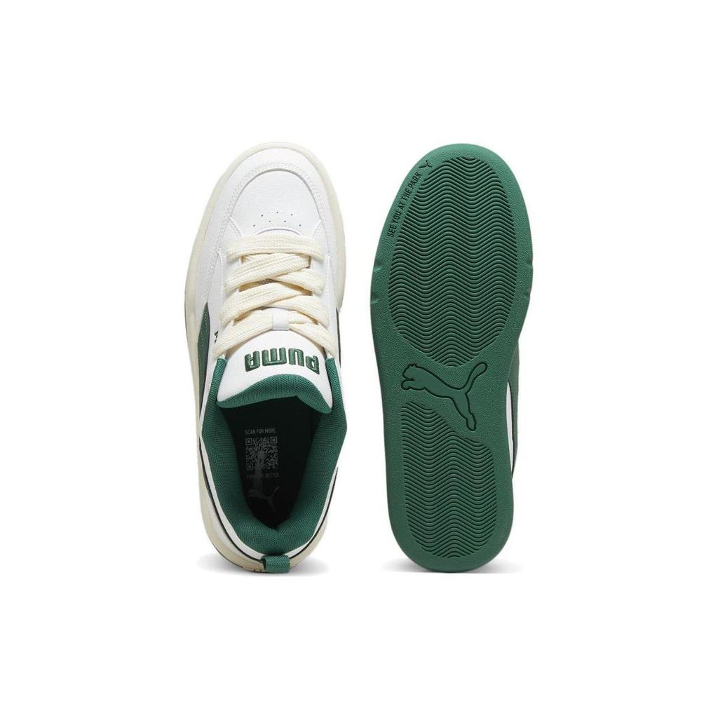 Puma Park Lifestyle Series Comfortable Low-Top Skate Shoes Unisex Sneakers White Green 395084-02