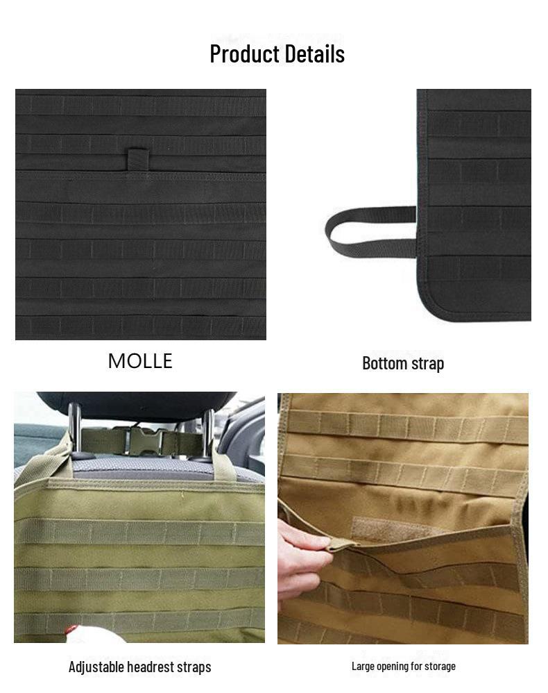 Tactical Car Seat Backrest MOLLE Storage Bag