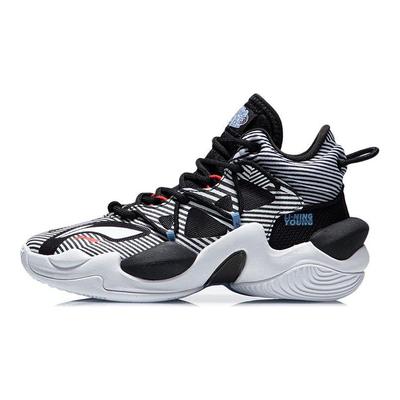 Cloud Air Strike Low Youth Basketball Shoes Kids Sneakers Black Standard-White YKBR036-9