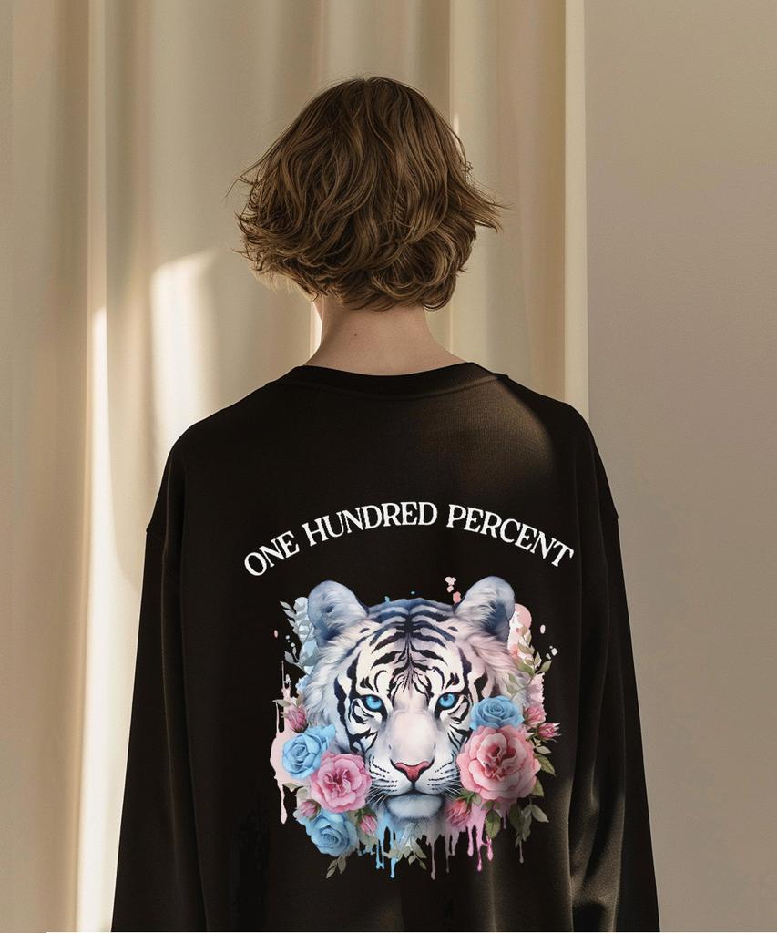 OHP Ohpxharmonia Bwhite Tiger Crew Neck Long Sleeve T-Shirt