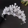 Braut Highlight Perlenkrone Koreanischer Strass Braut Tiara Hochzeit Gaze Schmuckaccessoires Geburtstagsfeier Krone