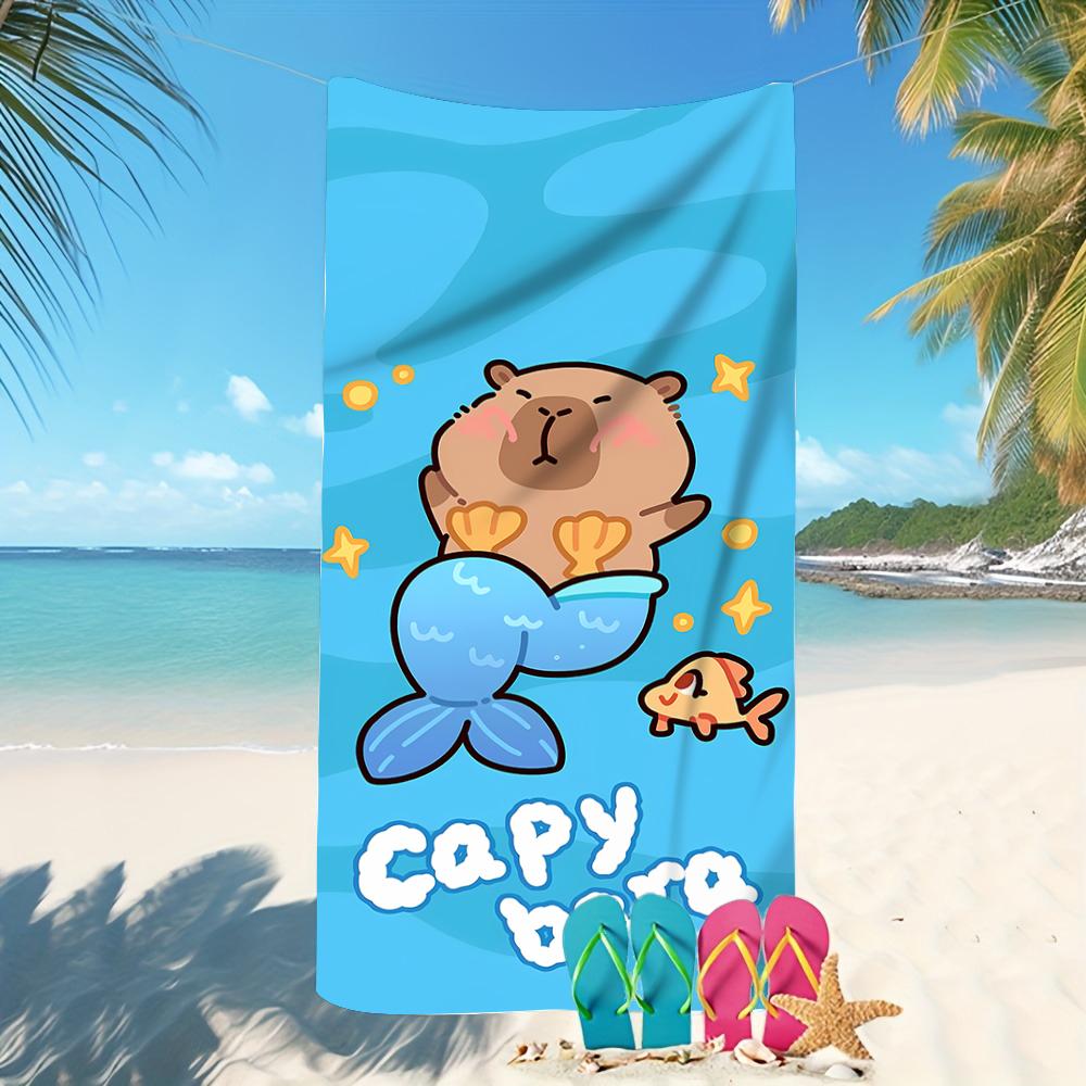 Niedliche Strandtücher mit Capybara-Print: Perfekt für den Sommer! Sofakissenbezug, Raum Heimdekorationortabel